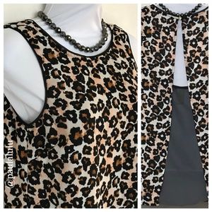 H&M Leopard Print Tank Top sz 2
